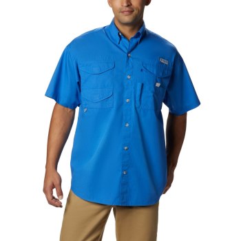 Columbia PFG Bonehead Short Sleeve Big, Camisa Azules Para Hombre | 108739-FUV